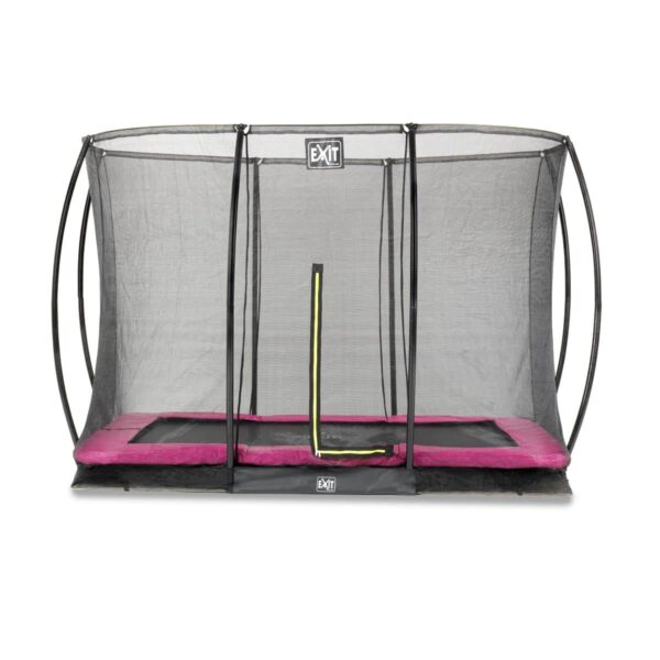 EXIT Silhouette inground trampoline 214x305cm met veiligheidsnet roze 12.95.70.60 0