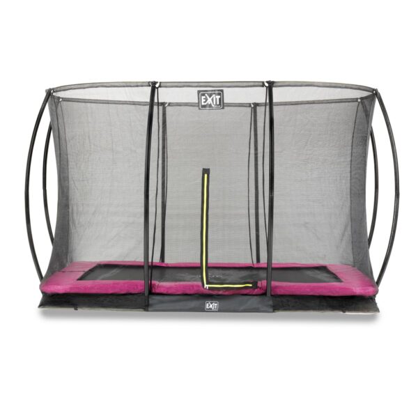 EXIT Silhouette inground trampoline 244x366cm met veiligheidsnet roze 12.95.82.60 0