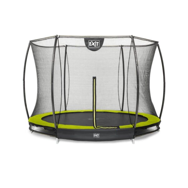 EXIT Silhouette inground trampoline o244cm met veiligheidsnet groen 12.95.08.40 0