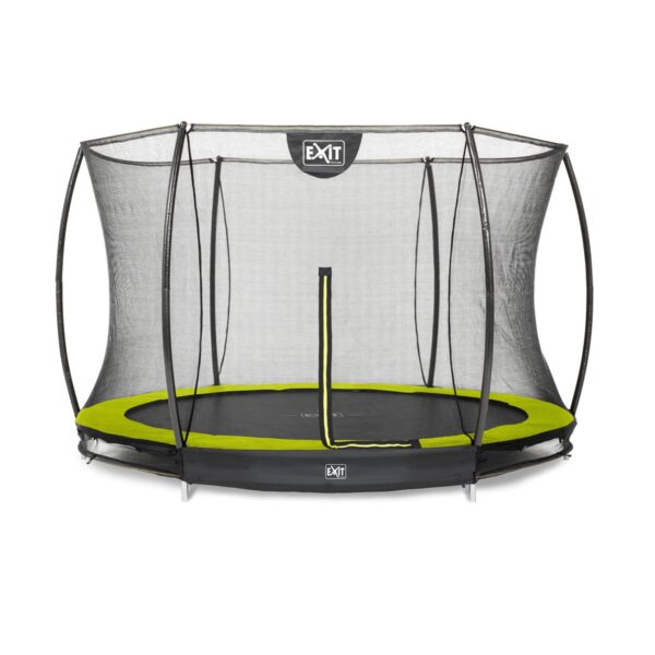 EXIT Silhouette inground trampoline o305cm met veiligheidsnet groen 12.95.10.40 0