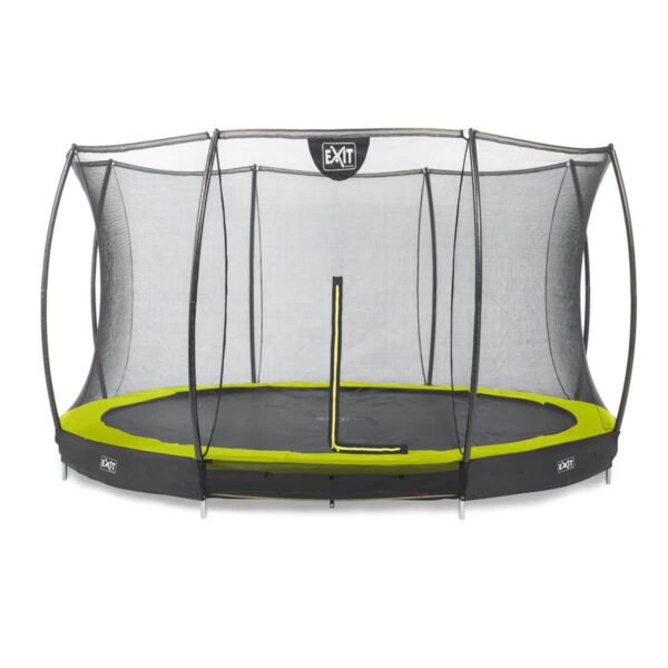 EXIT Silhouette inground trampoline o366cm met veiligheidsnet groen 12.95.12.40 0