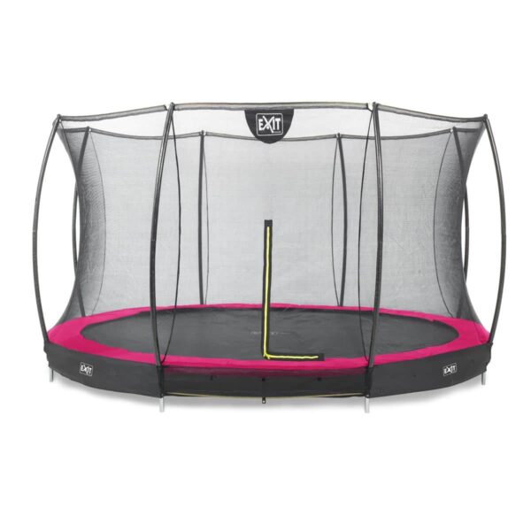 EXIT Silhouette inground trampoline o366cm met veiligheidsnet roze 12.95.12.60 0