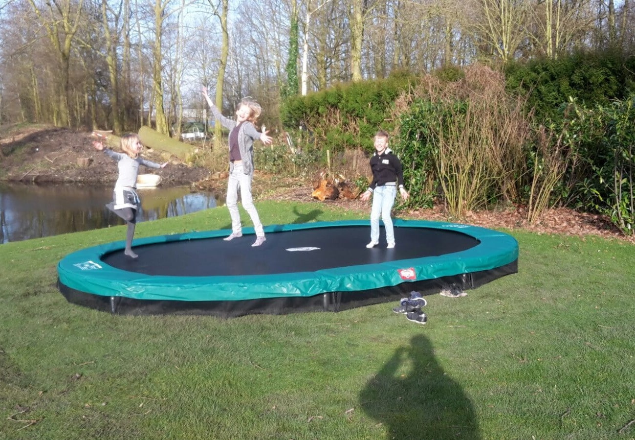 EXIT groundlevel trampoline afdekhoes rechthoekig 275x458cm